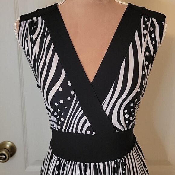AA Studio AA Zebra and Polka Dot Dress  Size 10 EUC! - Picture 2 of 6